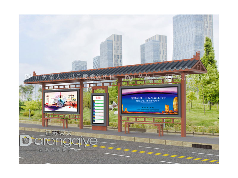 公交候車(chē)亭的材料都有哪些規格配圖一